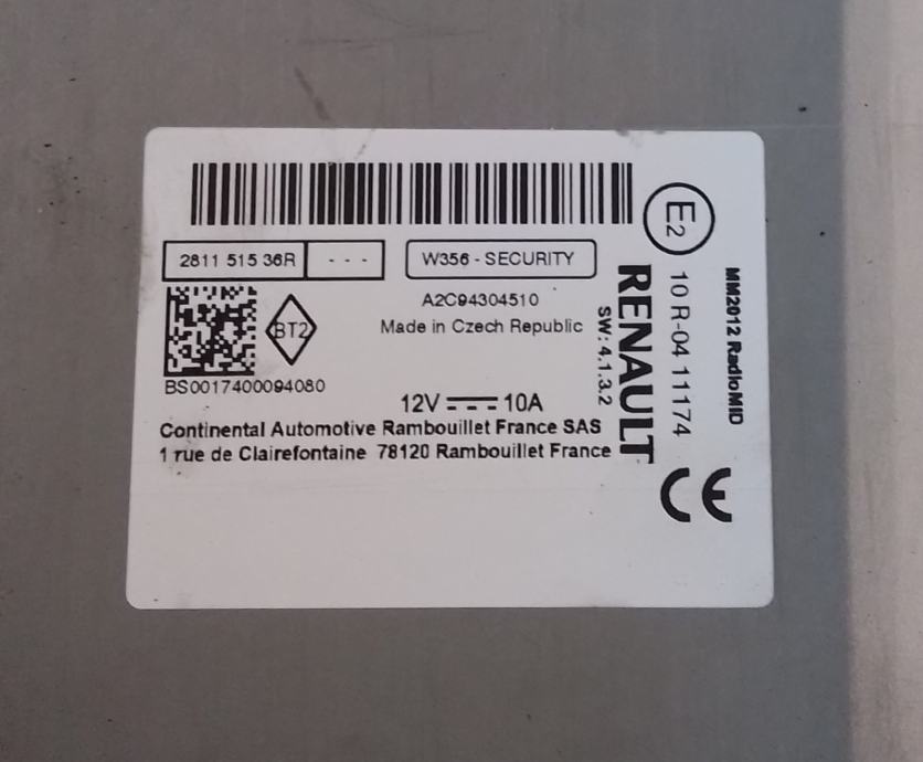 Ekran Renault Captur tomtom / 259152544R /A2C94304510