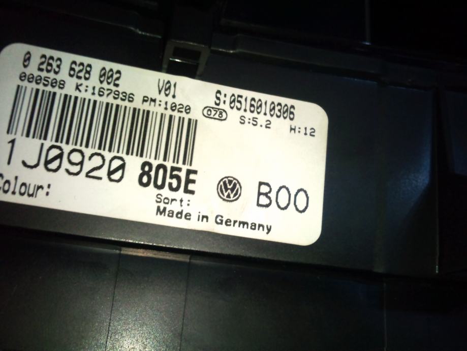 VW Golf 4 kilometar sat, golf IV instrument tabla, celer