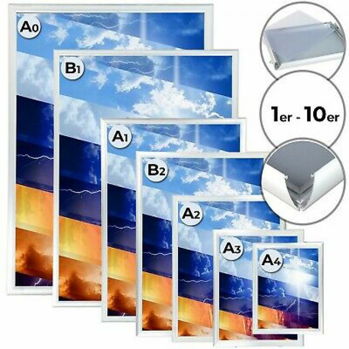 Okvir za slike i plakate aluminiski  B2, i A3