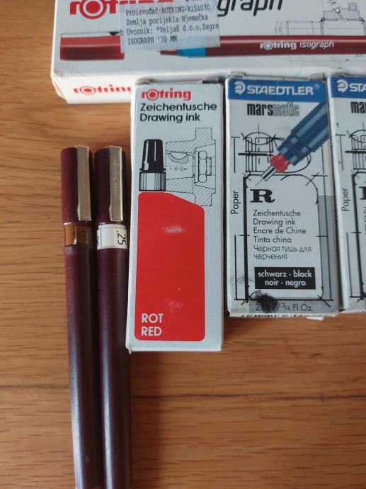 Pribor za tehničko crtanje Rotring, Staedtler, Lorenz