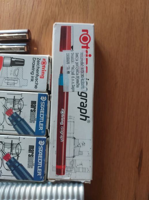 Pribor za tehničko crtanje Rotring, Staedtler, Lorenz