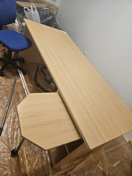 Radni stol, masiv rađen po mjeri,200X80X75,stolica i dio na izvlačenje