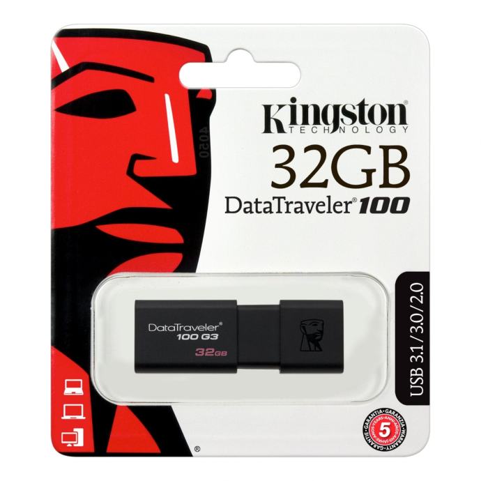 USB stick 32GB Kingston DataTraveler 100 G3 3.0 NOVO