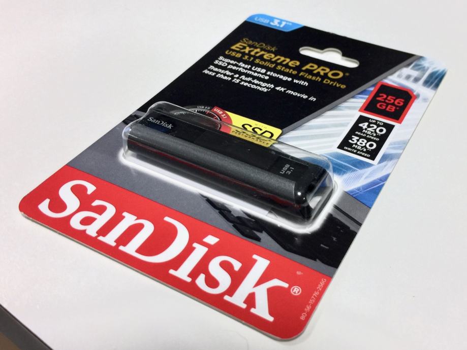SANDISK EXTREME PRO 256 GB USB 3.1 SOLID STATE FLASH DRIVE Prilika