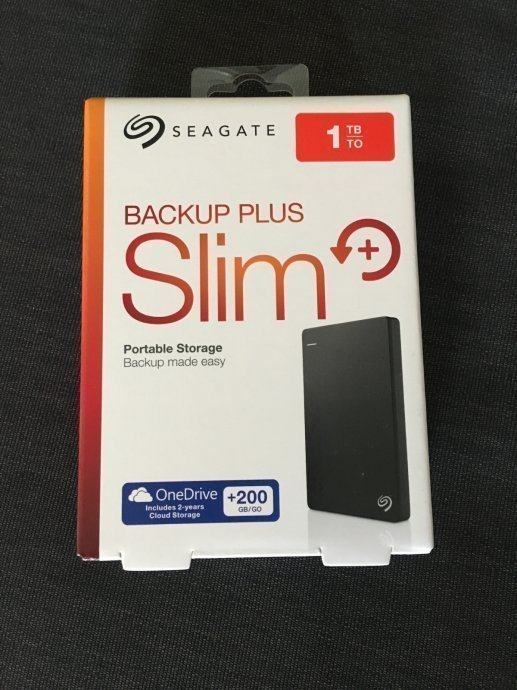 Seagate Backup Plus Slim 1TB; eksterni hard disk; HDD 1 TB; NOVO