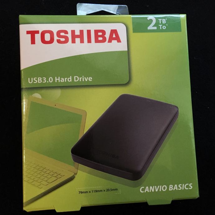Toshiba USB3.0 Hard Drive 2TB - Canavio Basics - NOVO
