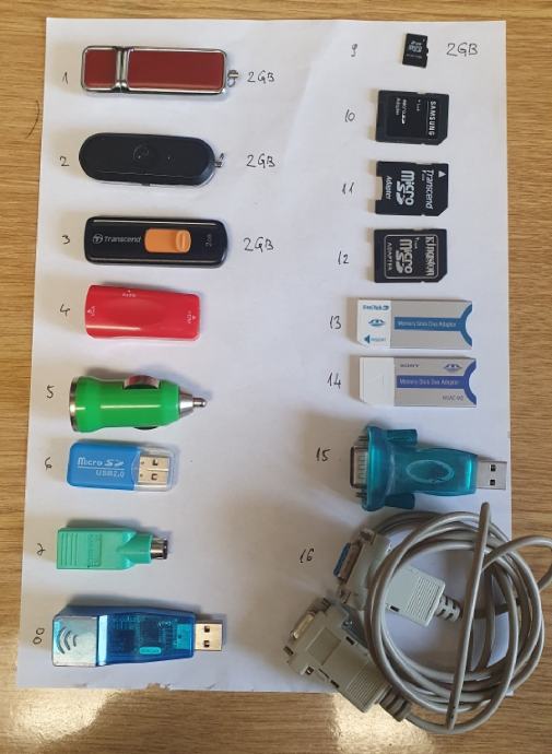USB stick, bluetooth, micro SD card, USB punjač za auto
