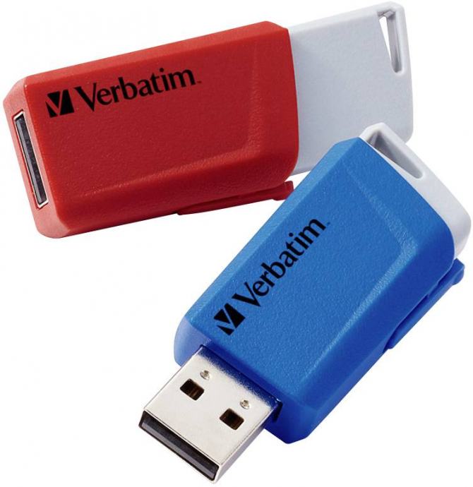 USB STICK VERBATIM 3.2 32GB V STORE N CLICK, RED/BLUE