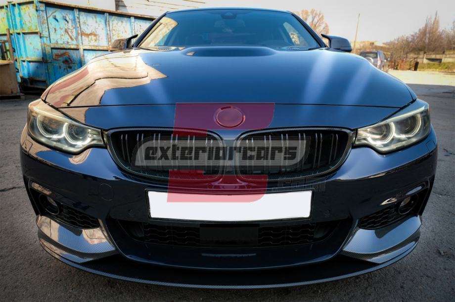 Frontstoßstangen-Spoiler Für BMW 4er F32 F33 F36 M Sport - Sportliche Lippe In Glanzschwarz