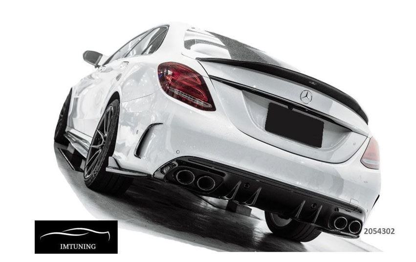 Mercedes C W205 S205 2014+ C43 AMG difuzor zraka nastavci auspuh crni