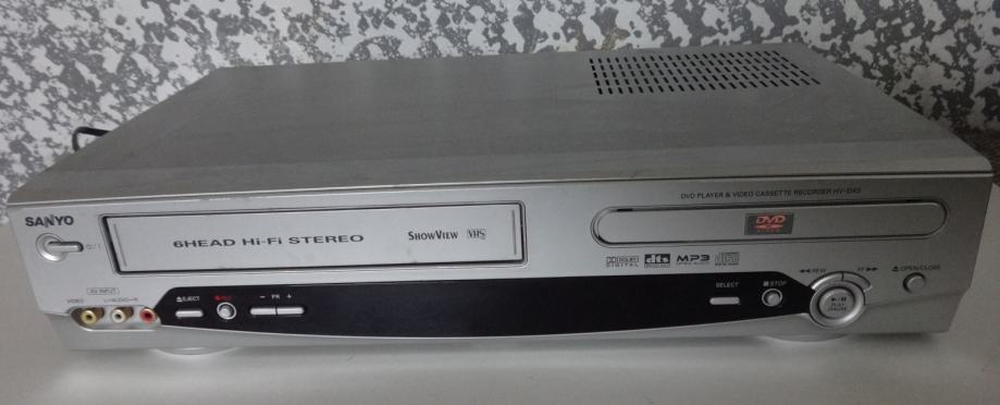 Sanyo HV DX3EV videorekorder vhs dvd combo 6 head hi fi stereo