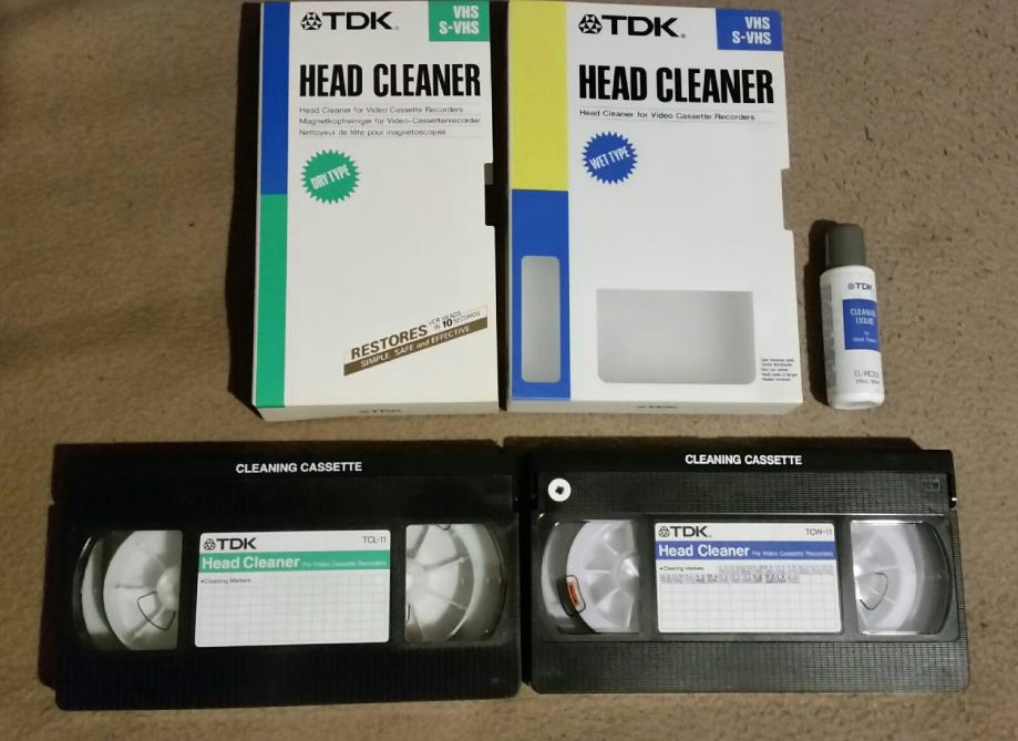 VHS, SVHS, TDK HEAD CLEANER,WET&DRY TYPE,čistač,mokri i suhi tip