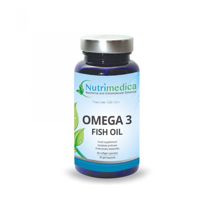 Omega 3 riblje ulje 1000mg (90 gel kapsula) - Nutrimedica  79 kn