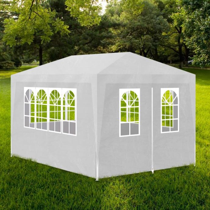 Bijeli šator za zabave 3 x 4 m s 4 panela - NOVO