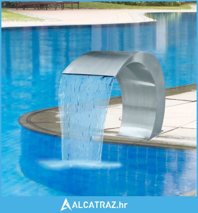 Vrtna fontana s vodopadom za bazen od nehrđajućeg čelika 45x30x60 cm -