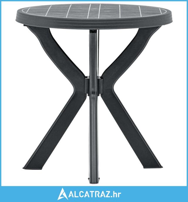 Bistro stol antracit Ø 70 cm plastični - NOVO