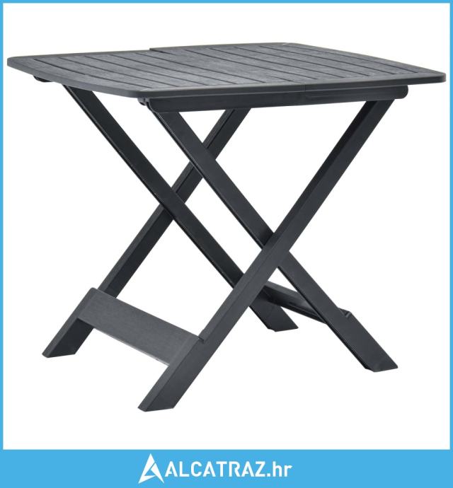 Sklopivi Vrtni Stol Antracit 79 X 72 X 70 Cm Plasti ni NOVO Sklopivi vrtni stol antracit 79 x 72 x 70 cm plasti ni novo