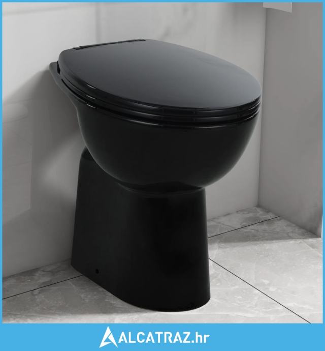 Toaletna školjka bez ruba 7 cm viša keramička crna - NOVO