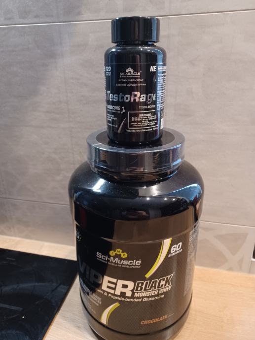 Biogen Rage Testo Viper Black 1,8kg + Testo Rage 120 kapusula GRATIS