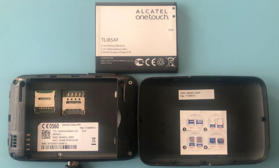 Alcatel MW40V WiFi ruter: crni