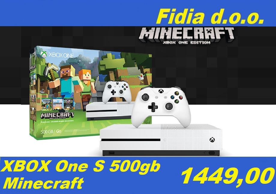 ⭐️⭐️ Xbox One S 500GB Slim Minecraft , Novo ! ⭐️⭐️