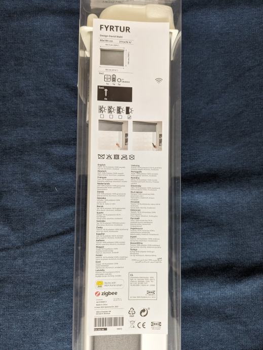 IKEA Fyrtur rolo zastor za zamračivanje, bezicni, sivi, 80x195