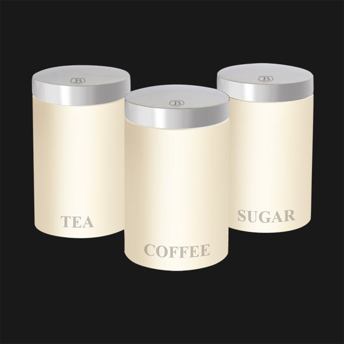 Set metalnih spremnika za kavu, čaj i šećer BH-1353