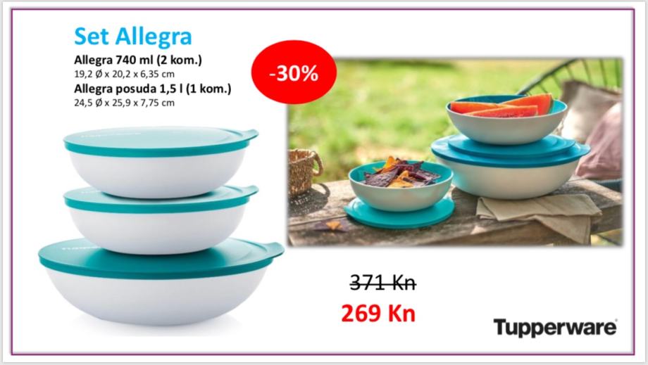 Wunderschne Tupperware Allegra Set Ebenbild