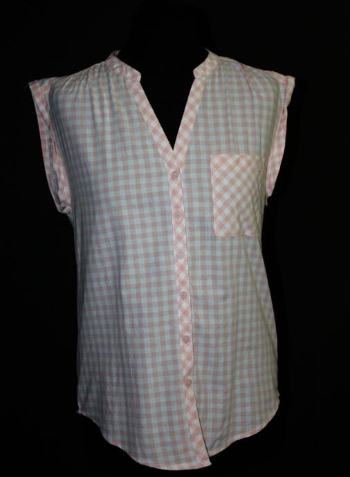 Clockhouse (C&A) košulja bijelo roze boje / kockasti uzorak - vel. S/M