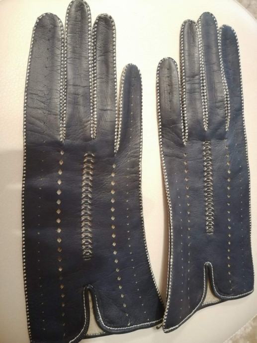 Kožne rukavice modre, veličina S