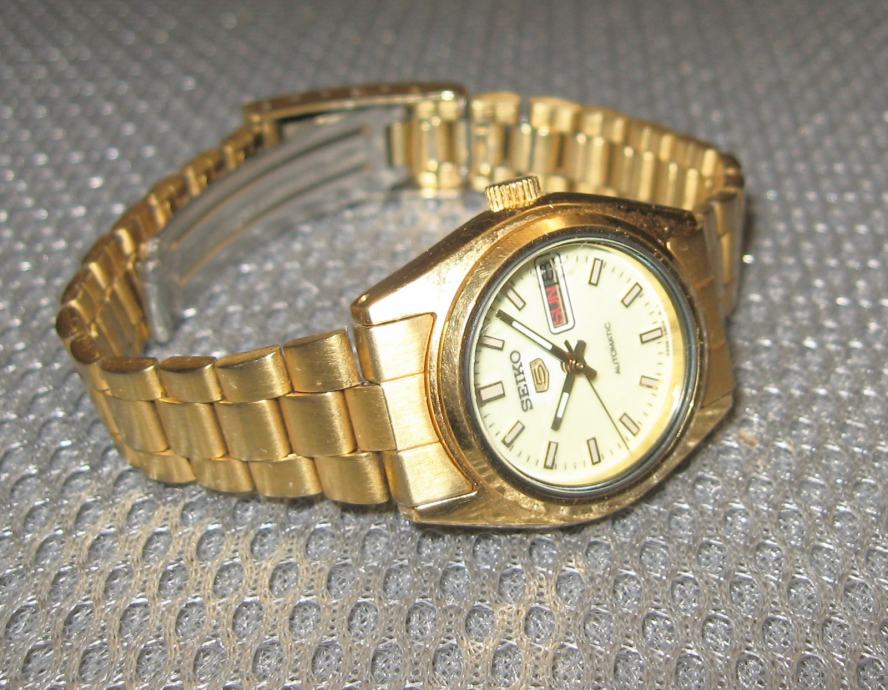 Vintage SEIKO 5 Automatic 4206-0500 Gold Plated Ladies Watch