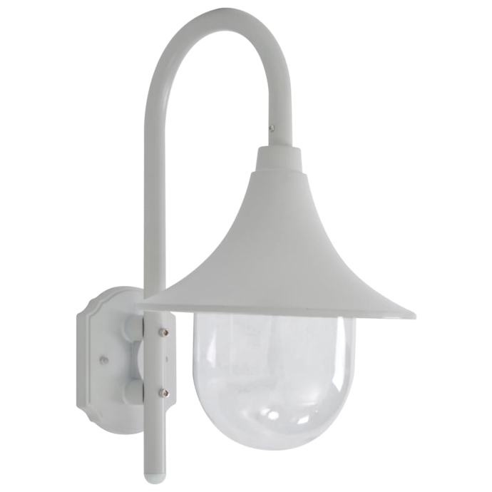 Vrtna zidna svjetiljka E27 42 cm aluminijska bijela - NOVO