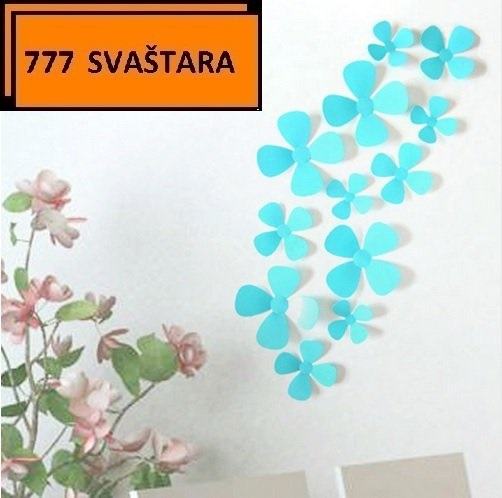 Naljepnice za zid - Zidna naljepnica - 3D Cvijetići - model 70