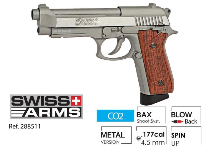Swiss Arms SA 92 STAINLESS 0.177/4.5mm BB CO2 zračni pištolj