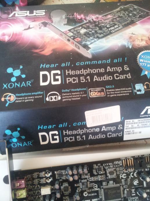 ASUS XONAR DG PCI 5.1 AUDIO CARD