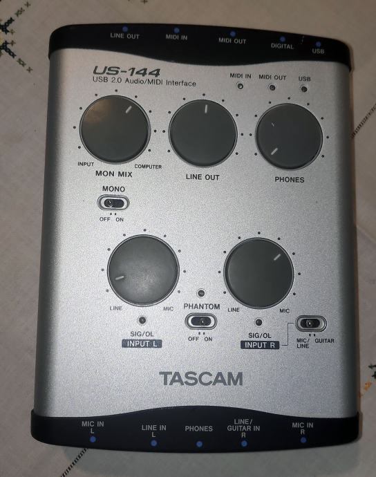 Zvučna kartica Audio interface TASCAM US144 US144 USB 2.0 MIDI IN/OUT