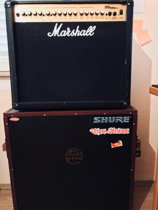 Marshall MG 100 DFX amp + case