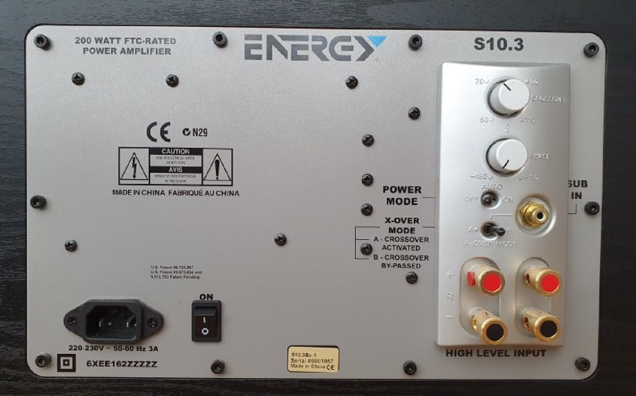 Energy S10.3 subwoofer
