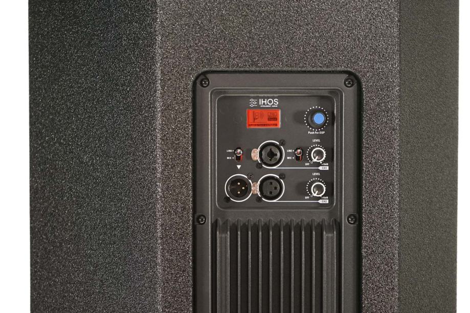 IOS15A DSP, drvena, zvučna kutija sa pojačalom, 1000 Wrms, 15-inča bas