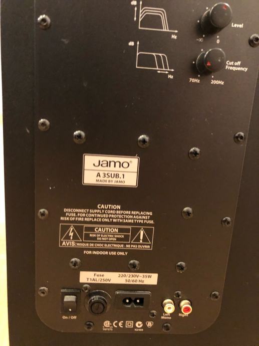 JAMO subwoofer i 5 JAMO zvučnika