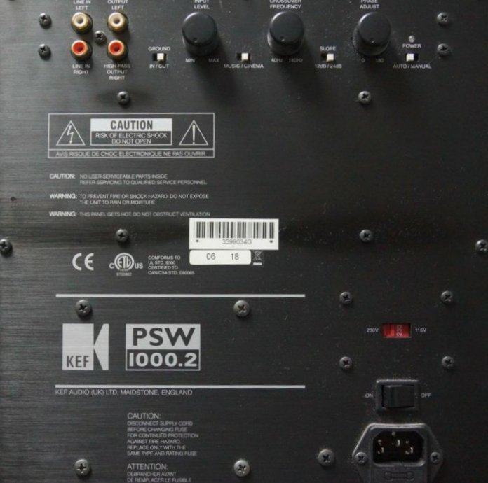 KEF PSW 1000.2 Aktivni subwoofer 100W