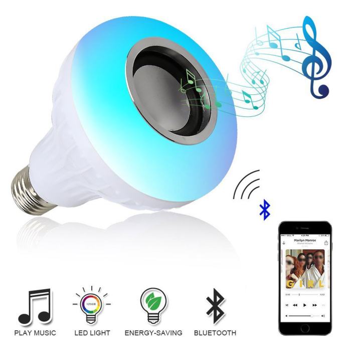 LED žarulja i zvučnik u jednome Daljinski - Bluetooth - MP3 -- NOVO --