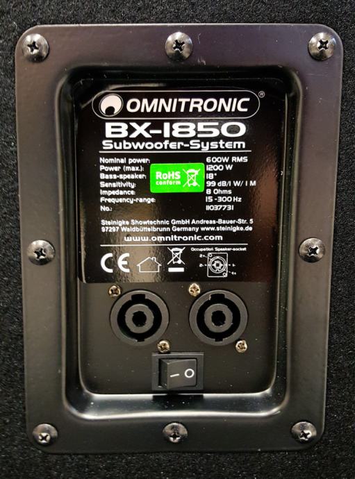 Prodajem Omnitronic BX1850 Pasivni Subwoofer