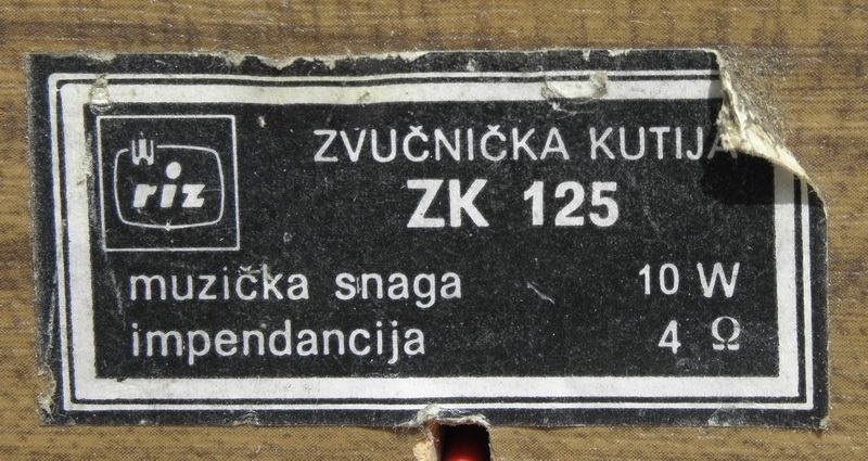 RIZ zvučnici ZK 125