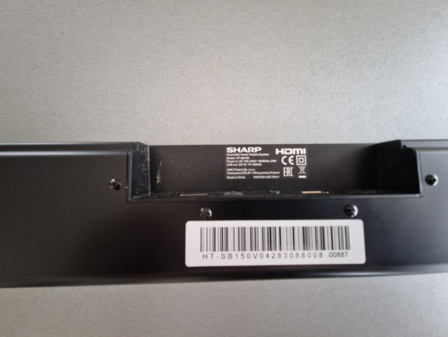 Soundbar SHARP (HDMI ARC, bluetooth 2.0, 120W)
