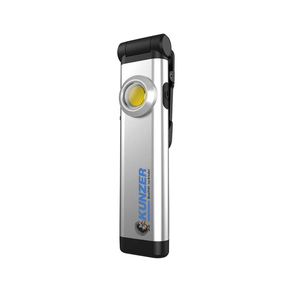 Kunzer PL-011.2 COB LED Work Light - USB-C Rechargeable, Magnetic Base, 330° Swivel, 300 Lumen