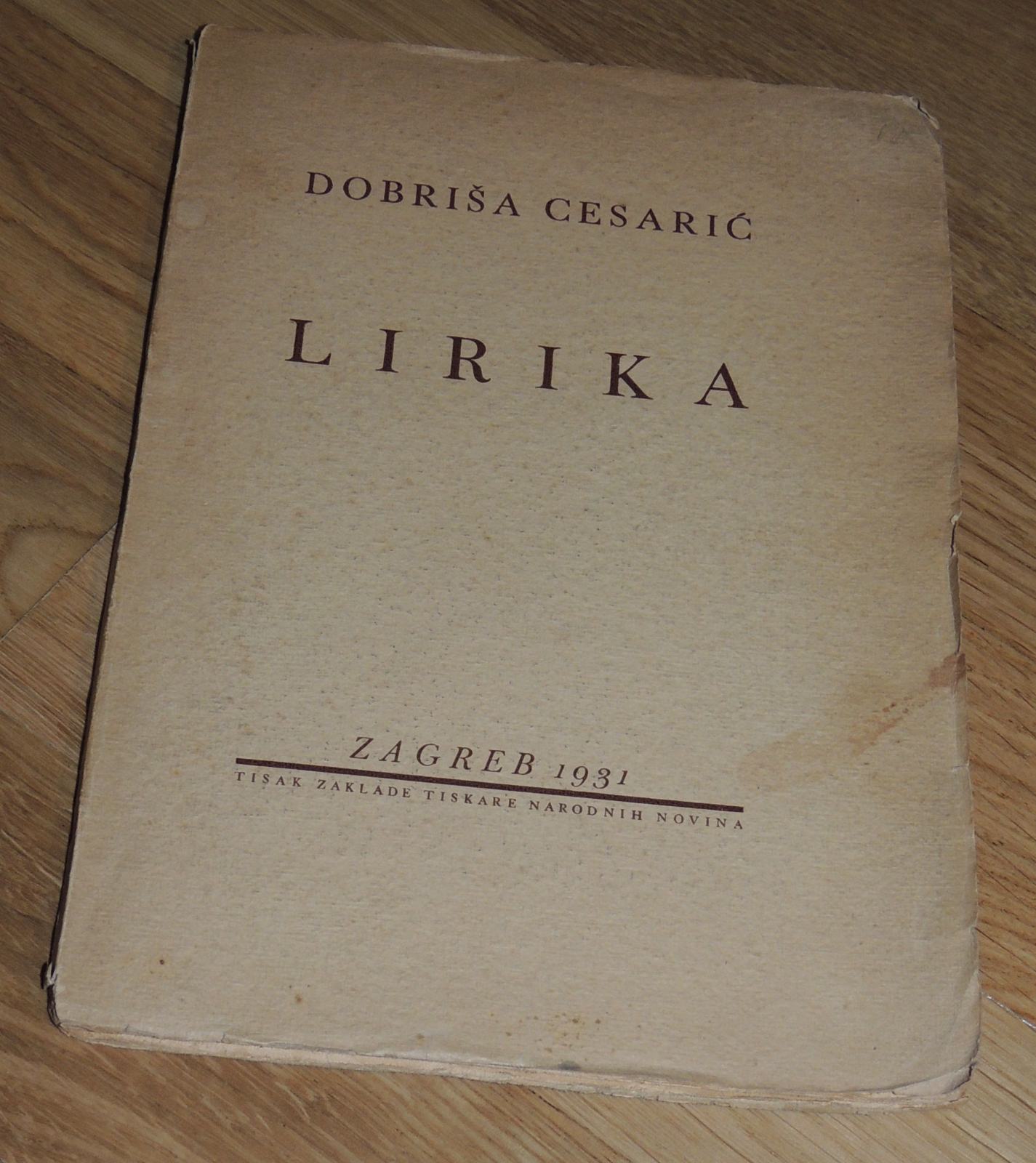 Dobriša Cesarić Lirika 1. izdanje