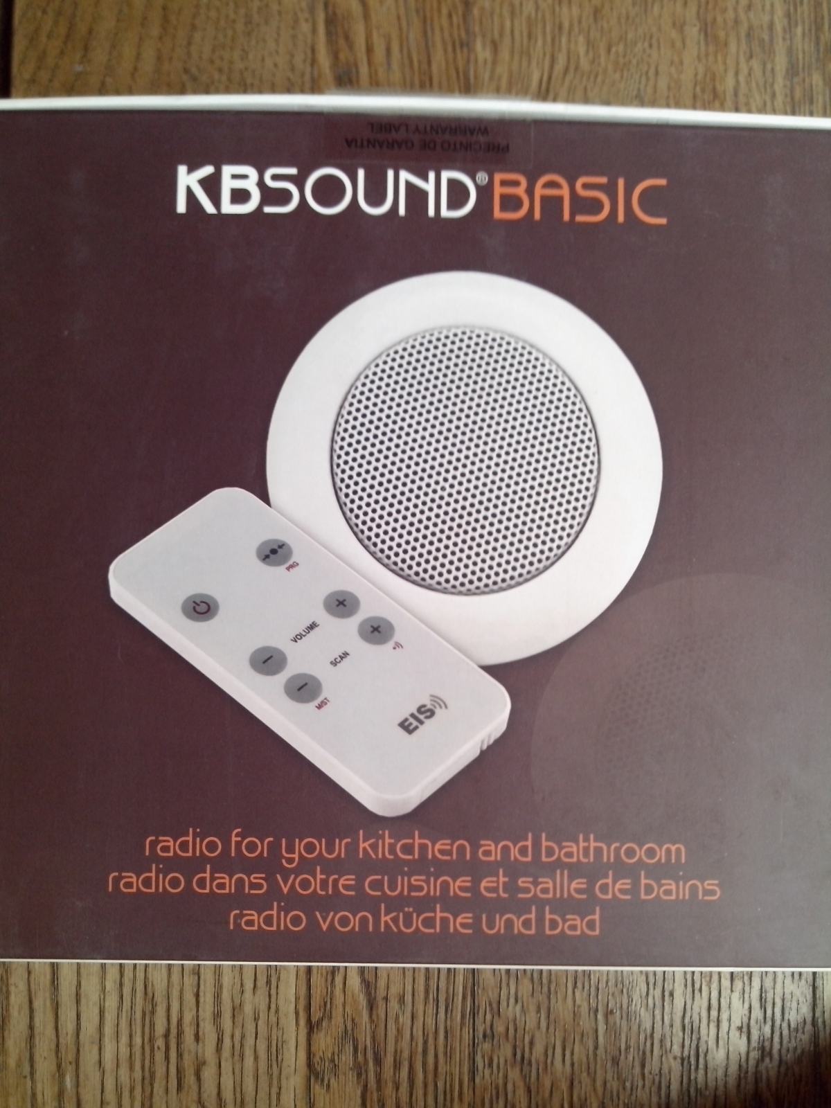 KB Sound Basic - ugradbeni radio uređaj za kuhinju ili kupaonicu.