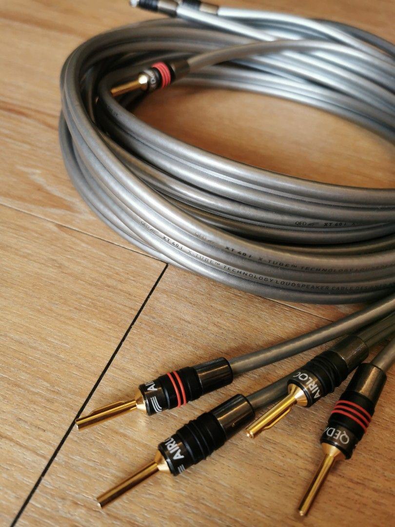 QED XT40i Referenz-Lautsprecherkabel Mit X-Tube-Technologie, Mit Airloc- Bananenstecker, 3 M, 1 Paar
