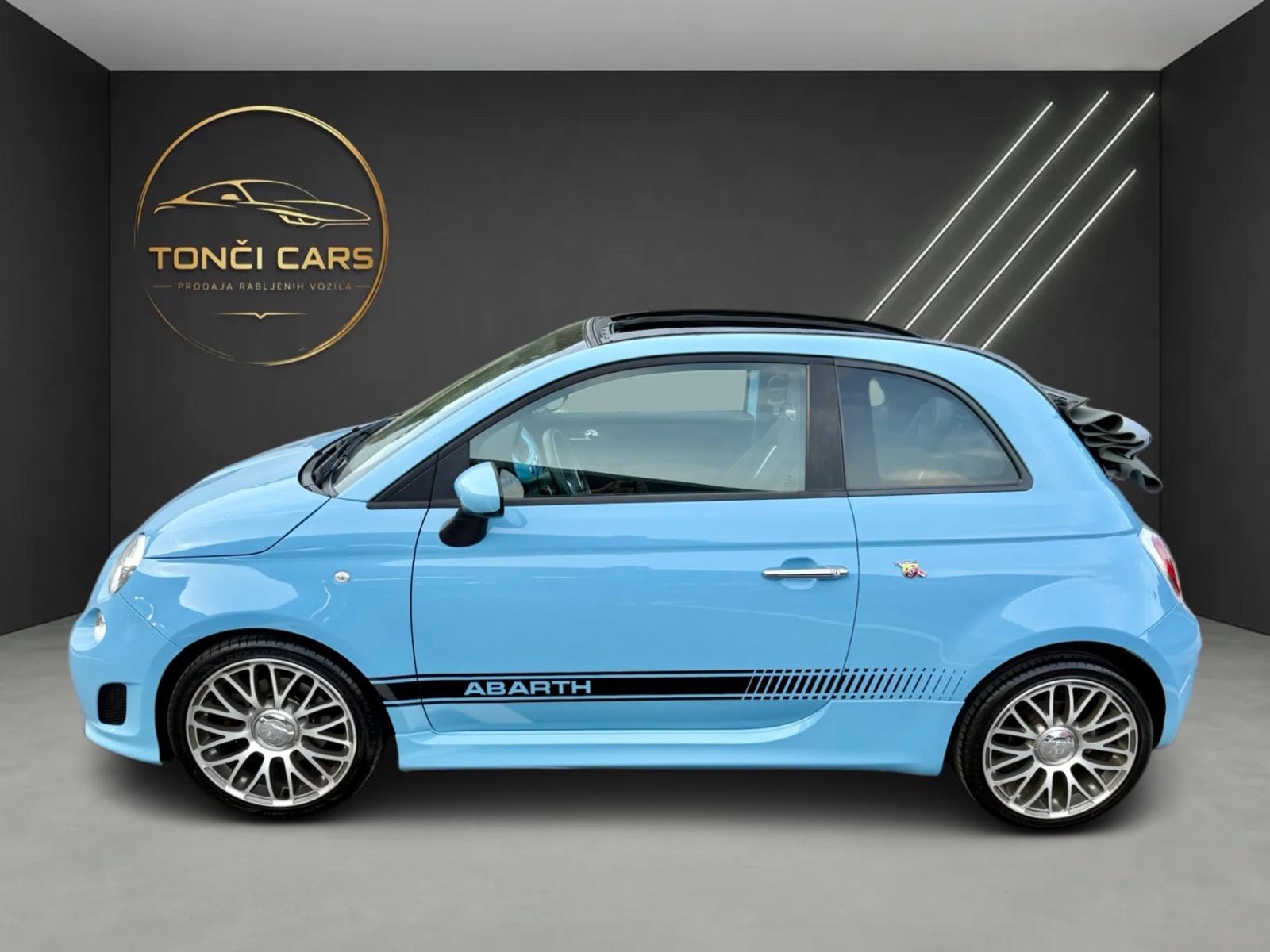 Abarth 500C 1.4 * CABRIO * BABY BLUE * AUTOMATIC * KAO NOVI *, fotografija 7